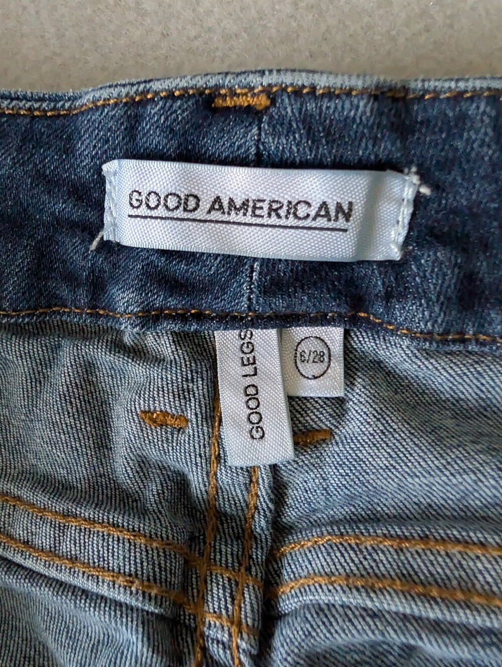 Good American Good Legs Extra Stretch Mid Rise Dark Wash Skinny Jeans 6/28 image 6
